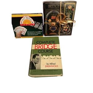 Complete Bridge Course 1959 Sheinwold, 1997 Calendar, Card Playing Gift Set, LOT